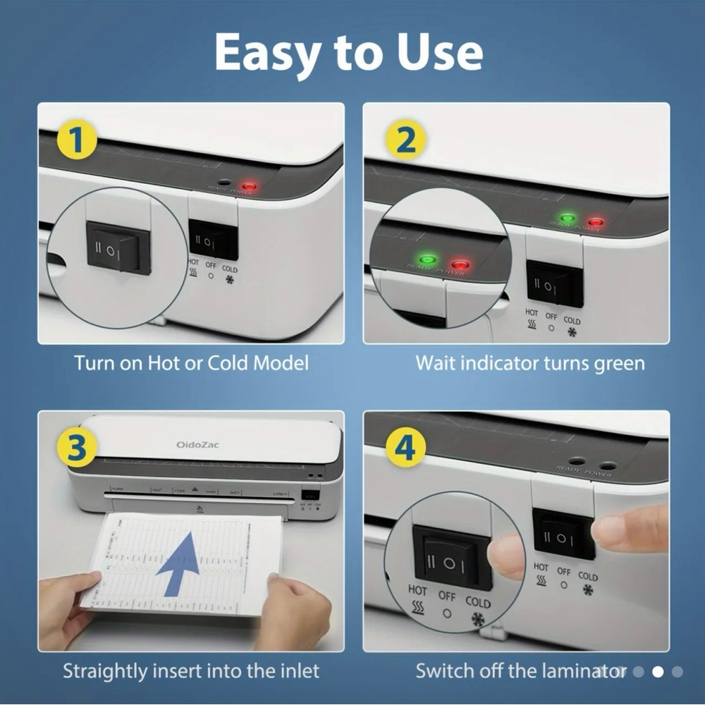 11 in 1 Multifunctional White and Black Paper Cutter and laminating machine - Picture 8 of 9